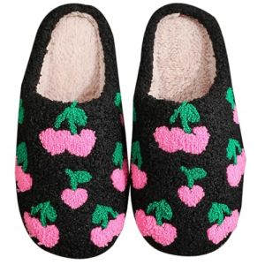 Dasongff Chaussons Peluche Adulte Chausson Pluffi Chausson Femme Hiver Pas Cher Pantoufles Confort Fermees Super Doux Chaude Hiver Doux Chausson Ballerines Femme (ELECTRI, neuf)