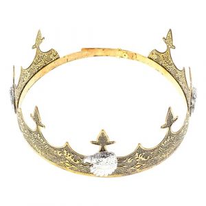 LOORGVEL Couronne de Roi pour Homme en M&eacute;tal Couleur Or Antique T&ecirc;te d'Aigle Accessoire de Costume Cosplay Couronne de Prince pour F&ecirc;tes Mariages Anniversaires et Bals (YANJHG, neuf)