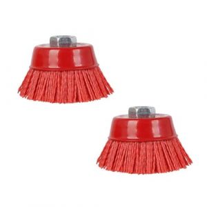 NIYATA 2Pcs Brosse Nylon Perceuse, Brosses Abrasives en Fil de Nylon,M14 Brosse Metallique pour Perceuse et Poncer,pour Le Polissage et L'élimination de La Rouille,75mm,Rouge (ChongQingYiXiShangKeJi, neuf)