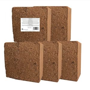 Brique de Fibres de Coco press&eacute; 5 x 70 (350) litres, env. 5 kg (0,17 EUR par Litre), terreau sans Tourbe, 100% Pure, Brique d'humus (Deko-Schnee-Shop, neuf)
