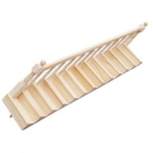 BESPORTBLE Escalier Maison De Poup&eacute;e Simul&eacute; Mod&egrave;le Escalier Domestique pour Gar&ccedil;on Fille Mini D&eacute;coratif Adorable (Breeze & Leaves, neuf)
