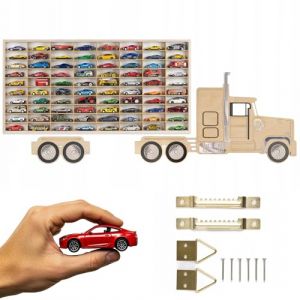 ArtTwist Vitrine pour Collection avec 80 Compartiments | Armoire Vitrine Murale 78,5cm x 40cm x 4cm pour Hot Wheels ou Matchbox | Etagere Figurine (Camion Amérique) (Arttwist, neuf)