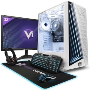 VIBOX VI-67 PC Gamer Complet &bull; 22" &Eacute;cran &bull; AMD Ryzen 3 3200G 4,0 GHz &bull; Radeon Vega 8 &bull; 16 Go RAM &bull; 500 Go SSD &bull; Windows 11 &bull; WiFi (Vibox Gaming, neuf)