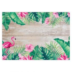 100 Sets de Table avec Motif Flamant Rose Tropical I DIN A3 carr&eacute; I Set de Table en Papier I Design Moderne I Set de Table jetable I Brun I Restauration et Usage Domestique I dv1068 (easydruck24, neuf)