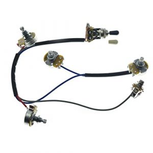 Faisceau de câblage pré-câblé pour guitare Humbucker sans soudure 2V2T avec pots 500K et interrupteur à bascule 3 voies pour série Dot (Kaish Music Company, neuf)