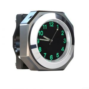 Jayruit Thermom&egrave;tre de guidon, horloge lumineuse pour guidon de moto, pour guidon et alliage d'aluminium &eacute;tanche (blanc) (FeiXunMaoYi, neuf)