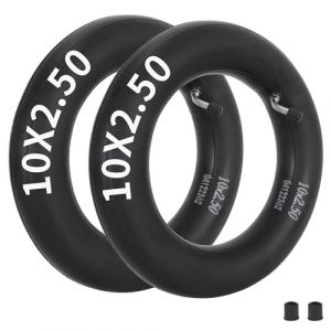 RUTU 2 Pack 10x2.50 Tube intérieur Robuste avec Tige coudée TR87 pour Hover Board Scooter électrique Auto-équilibrant Moteur moyeu 36v 48v 400w 500w 800w Mijia M365 (DirtBikeHome, neuf)