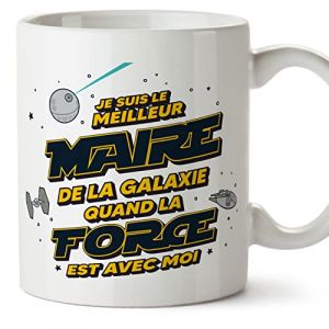 Mugffins Tasses pour MAIRE - En Fran&ccedil;ais - Cadeau original pour MAIRE homme - Meilleur de Galaxie Quand Force Avec Moi - 11 oz / 330 ml (Dubiduwa, neuf)