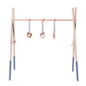 Qkbuza Portique Deveil, Gymnase Pour B&eacute;b&eacute;, Portique D'Eveil B&eacute;b&eacute; Bois, Jouet De Jeu Pliable Avec Cadre En Bois Pour Nouveau-n&eacute;s, Gymnase D&rsquo;activit&eacute;s Pour Tout-petits, Accessoires D'exercice (jiansiqi, neuf)