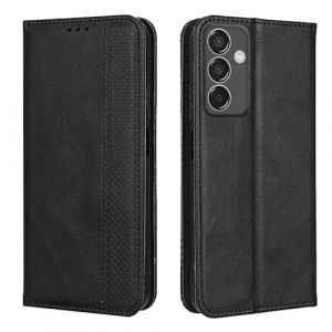 EASSGU Coque pour Samsung Galaxy S25+ / Samsung Galaxy S25 Plus (6.7" inches), Etui Flip Folio en Cuir PU avec Interrupteur Magn&eacute;tique, [3 Fentes pour Cartes] [1 Portefeuille] Housse - Le Noir (EASSGU, neuf)