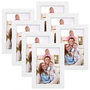 Giftgarden Lot de 7 Cadre Photo 10x15 cm, Cadre Multi Photo Blanc Moderne avec Verre pour Affichage Mural ou de Table (Gift_Garden, neuf)