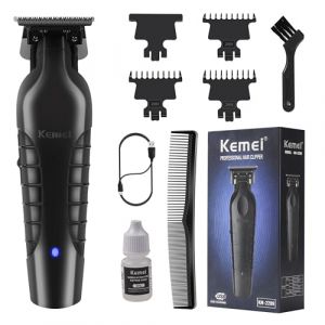 Kemei 2299 Tondeuse à cheveux électrique professionnelle pour homme sans fil avec lame en T sans fil (Kemei Professional Clippers, neuf)