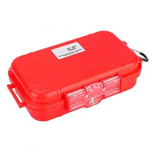 Boite Étanche Plongée,Boîte sèche étanche,Boîtier étanche en Plastique Survie Transport Conteneur De Transport Conteneur Amovible en Caoutchouc pour Kayak Randonnée Pêche Camping(Rouge), Rouge, (efancya, neuf)