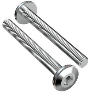 50 Pi&egrave;ces Tete de Vis Boulon Galvanis&eacute; M6x40 Vis Tete Plate Allen Six Pans Creux Enti&egrave;rement Filet&eacute;es Boulons Acier Meubles Cylindrique pour Meubles Lits B&eacute;b&eacute; D'enfants Chaises (KeKeTrading, neuf)