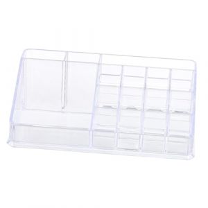 FOMIYES Bo&icirc;te de Rangement Cosm&eacute;tique Transparente 16 Cases en Acrylique, Organisateur de Maquillage de Bureau Compact, pour Cosm&eacute;tiques et Rouges &agrave; L&egrave;vres, Usage Domestique Pratique (Yaoys, neuf)
