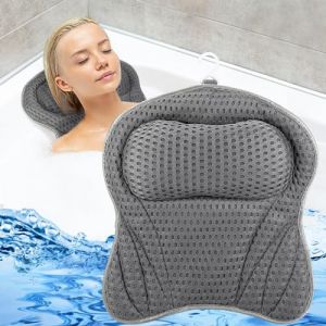 Oreiller de Bain, Coussin Baignoire avec 8 Ventouses Antid&eacute;rapant, Oreiller de Baignoire, Coussin de Nuque, Baignoire de Oreiller, Soutien de la t&ecirc;te, de la Nuque, des &eacute;paules et du Dos, pour Jacuzzi (VAPIS FABRICS SRL, neuf)