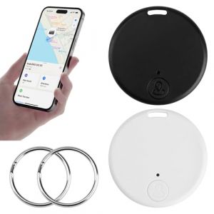 2Pcs Traceur GPS Bluetooth 5.2 Localisateur D&rsquo;Objets Mini Traceur GPS Compatible iOS Android Via App Multi-Objets pour Portefeuille Animaux Valise 15m Batterie Rempla&ccedil;able Signal Sonore Mode PerduLoc (TuDiHaKe, neuf)