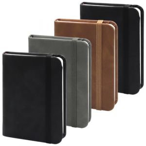 YDHfdc 4 Pièces Petit Carnet de Notes de Poche Mini Carnet A7 Carnet de Poche Cuir à Couverture Rigide Petit Bloc Note de Poche pour École, Travail, Voyages (XH-RAIN, neuf)