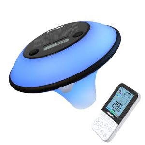 Inkbird IBS-P05R Thermomètre Piscine Solaire avec 7 Couleurs de Lumière, Étanche IP68, Fonction Minuterie, Mode Auto, Connexion Sans Fil avec Moniteur Télécommande pour Spa,Bassin,Aquarium (Inkbird Tech., neuf)