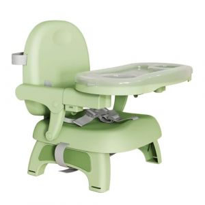 YORFULL Rehausseur Chaise pour Enfant, Chaise Pliante Bebe, Chaise Bebe de Table Réglable avec Ceinture de Sécurité et Plateau Amovible, Rehausseur aux Bébés de 6 à 36 Mois (YORFULL, neuf)