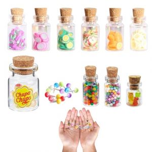 10 pièces Mini Nourriture Kit, Nourriture Miniature en 4 Styles, Mini Nourriture Jouet, Mignons Miniature Accessoires, Accessoires pour Maison de Poupée Miniature pour Enfant, Jeu de Rôle, Bricolage (OasesW, neuf)
