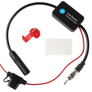OddMart Amplificateur Antenne Radio Voiture 12V Universel, Amplifi&eacute;e de Signal D'autoradio Compatible avec Tous Les Autoradios Dab+/FM/AM pour SUV V&eacute;hicule Camping Clair Audio Autoradio M&eacute;dias (TianShuoSheng, neuf)
