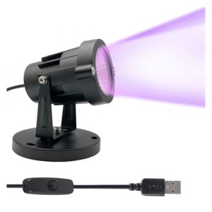 Lumi&egrave;re noire LED UV 405 nm avec c&acirc;ble interrupteur marche/arr&ecirc;t for durcissement ultraviolet, imprimante 3D, r&eacute;sine, ongles en gel UV, lumi&egrave;re noire 5 V USB 10 W (neimenggukeduzhuangshigongchengyouxiangongsi, neuf)