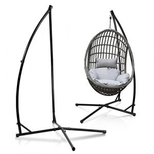 Ansobea Armature de chaise suspendue 150 kg, en métal, support de siège suspendu avec structure stable, support de hamac pour siège suspendu, support en tube d'acier de 215 cm, pour l'intérieur et (Big Bird GmbH, neuf)