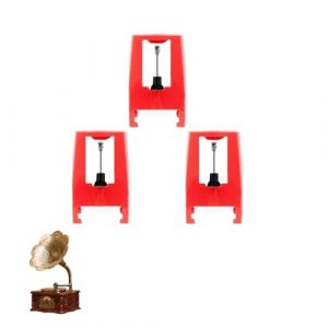 3 Pièce Tourne Disque Vinyle Aiguille,Diamant Platine Vinyles Gramophone Turntable Remplacement Universelles Aiguilles,Tete de Lecture Platines de Tourne-disque, Aiguilles pour Saphir Platine Vinyle (biu-shop, neuf)