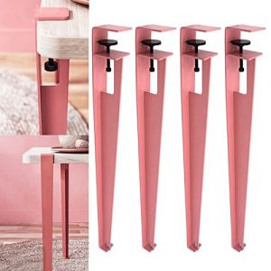 4pcs pieds de serrage de table en m&eacute;tal, pieds de table basse r&eacute;glables, pied de table de salle &agrave; manger en forme de F, pieds de support d'&eacute;tabli en fer, pieds de barre de bricolage, pas de conce (heyejiaxin, neuf)
