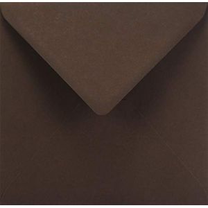 Netuno 25 enveloppes carr&eacute;es marron fonc&eacute; 153x153mm 115g Sirio Color Cacao enveloppe color&eacute;e d&eacute;corative enveloppe &eacute;l&eacute;gante pour lettres invitations mariage No&euml;l cartes de voeux anniversaire f&ecirc;tes (netuno, neuf)