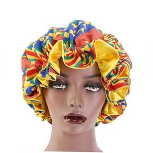 BELLIFFY rond Bonnet de bain bonnet de cheveux de nuit bonnet en satin bonnet piscine femme bonnet de piscine femme bonnet de bonnet de couchage élastique pour femme Yellow (Hunation, neuf)