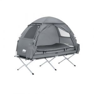 SoBuy Tentes d'extérieur 1 Personne Tente de Camping pour la Plage Park 4 en 1 Tentes Igloo avec Sac de Transport Gray 193 x 160 x 86cm OGS32-HG (SoBuy-Shop-FR, neuf)