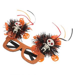 Lunettes Fantaisie Halloween - Lunettes Tête De Mort Effrayantes Citrouille Halloween Selfie Photo Booth Carnaval Fête Déguisement Accessoires Pour Adultes Et Enfants (Different Quality, neuf)
