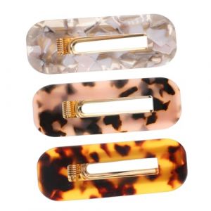 DEARMAMY 3 Pièces Épingles à Cheveux Forme Barrettes à Cheveux Motif et Marbre pour Filles Accessoires Coiffure Élégants et Pratiques (Liiane, neuf)
