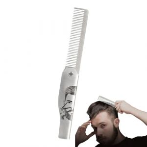 Peignes à barbe – Peigne à barbe pliable | Peigne pliable en acier inoxydable | Pour homme | Brosse pliable en acier inoxydable pour , papa, homme, toilettage, voyage, maison, adulte (mjingste, neuf)