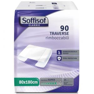 Soffisof Bed 80x180 Super - 90x Al&egrave;se Jetable Adulte - 6 Paquets de 15 Prot&egrave;ge Matelas Jetable Avec Ailes 80x180cm, Absorption jusqu'&agrave; 8 Gouttes - Alese de Lit Incontinence Adultes (Clikeaze FR, neuf)