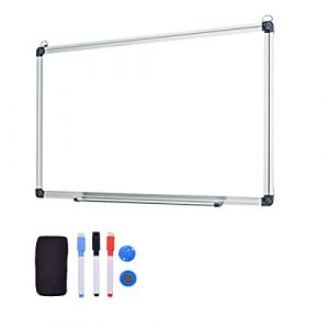 GIANTEX Tableau Blanc Aimant&eacute; Tableau Magn&eacute;tique Cadre aluminium Tableau effa&ccedil;able 5 Tailles Diff&eacute;rentes 120x90CM 90x60CM 70x50CM 60x40CM 50x35CM (90 * 60cm) (GIANTEX, neuf)