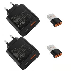 45W Chargeur USB C 18W USB A Adaptateur,pour：Samsung Galaxy Ultra S25/S24/S23/S22/S21/S20/S20+/Note 20/10/9/8/A73/A53/A52/S10/S9,iPhone 1716 15/Pro/Pro Max/Plus,iPad,Moto,Google,Chargeur Rapide,Noir (Samneer, neuf)