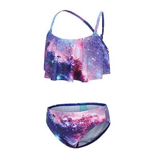 Aisyee Maillot de Bain Fille 2 Piece Bikini Fille Maillot de Bain Enfant Fille 13 14 Ans (ZhouKe Maoyi, neuf)