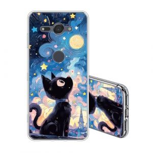 JEZSTHAI Compatible avec Sony Xperia XZ2 Compact Coque Silicone Transparente Souple Gel TPU Housse de Protection Antichoc &Eacute;tui avec Chat Mignon Motif imprim&eacute; (KARSTHAI, neuf)