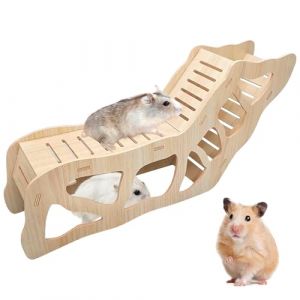 Échelle d'escalade pour Hamster, Maison pour Hamster avec Échelle d'escalade, Maison en Bois pour Hamster, Jouet d'escalade en Bois pour Hamster pour Petits Animaux, Souris Naines, Gerbilles (ShopHop Business, neuf)