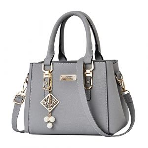 FUFUDDK Sacoche Femme Sac à Main Femme PU Simili Cuir Femme Cabas Pour Travail Elégant Vintage Bandoulière Amovible Compartiment Zippé Porte Monnaie Et Sac à Main Top Grip Sac à BandoulièRe (Livable Homi, neuf)