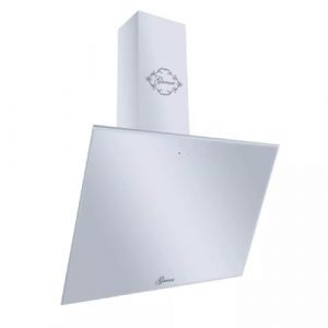 Hotte murale 80 cm GURARI 286 WH 8 Pr/Hotte Aspirante verre blanc/Hotte Inclin&eacute;e 1000 m&sup3;/h avec t&eacute;l&eacute;commande/Classe A / (Neumann-Onlinesale, neuf)