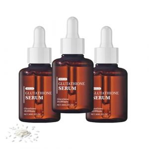 S&eacute;rum au glutathion avec 20 000 ppm de glutathion, anti-taches et teint irr&eacute;gulier. S&eacute;rum visage anti-&acirc;ge &agrave; la niacinamide &agrave; l'acide hyaluronique. Hydrate, illumine et am&eacute;liore l'&eacute;lasticit&eacute; (3PCS) (CongRong-Shop, neuf)