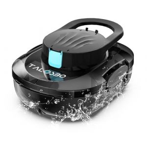 TALOSBO Pleco S1 Robot Piscine sans Fil, 80 Min d'Autonomie, Nettoyeur de Piscine Compact, Double Moteur Aspirateur Piscine Hors Sol, Idéal pour Les Piscines Hors Sol (Talosbo eur, neuf)