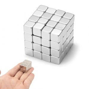 LACHT Aimant Cube 5Mm - 48 Aimants N&eacute;odyme Extra Fort - Premium Magnetic Cube - Aimants Pour Tableau Blanc Et R&eacute;frig&eacute;rateur - Cube Magn&eacute;tique Pour La Maison Et Le Bureau (candy27seven, neuf)