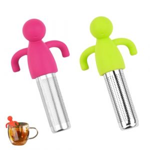 2 Pi&egrave;ces Passoire &agrave; Th&eacute; Infuseur &agrave; Th&eacute; en Acier Inoxydable 304 Filtre &agrave; Th&eacute; Pour Feuilles de Th&eacute; en Vrac, Theiere, Tasse, Mug (HXHWKEN, neuf)