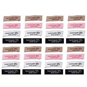 Lot de 120 &eacute;tiquettes &agrave; coudre personnalis&eacute;es &agrave; coudre sur des v&ecirc;tements, &eacute;tiquettes &agrave; embo&icirc;ter faites &agrave; la main (BaiRunTongBaiHuoYouXianGongSi, neuf)