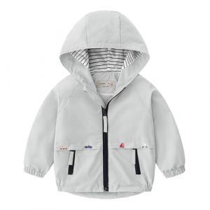 Volunboy B&eacute;b&eacute; Gar&ccedil;on Veste &agrave; Capuche, Enfant Poche Zipp&eacute;e Automne Blousons Manteau(Gris,2-3 ans,Taille 100) (Volunboy, neuf)